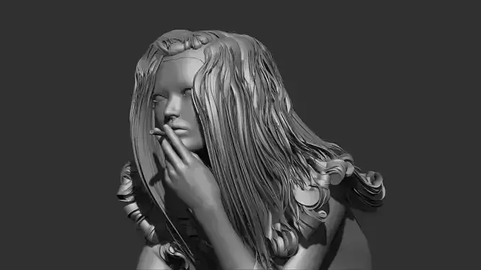 Female 3d print woman kneeling 3D model Female 3d print woman kneeling 3D model