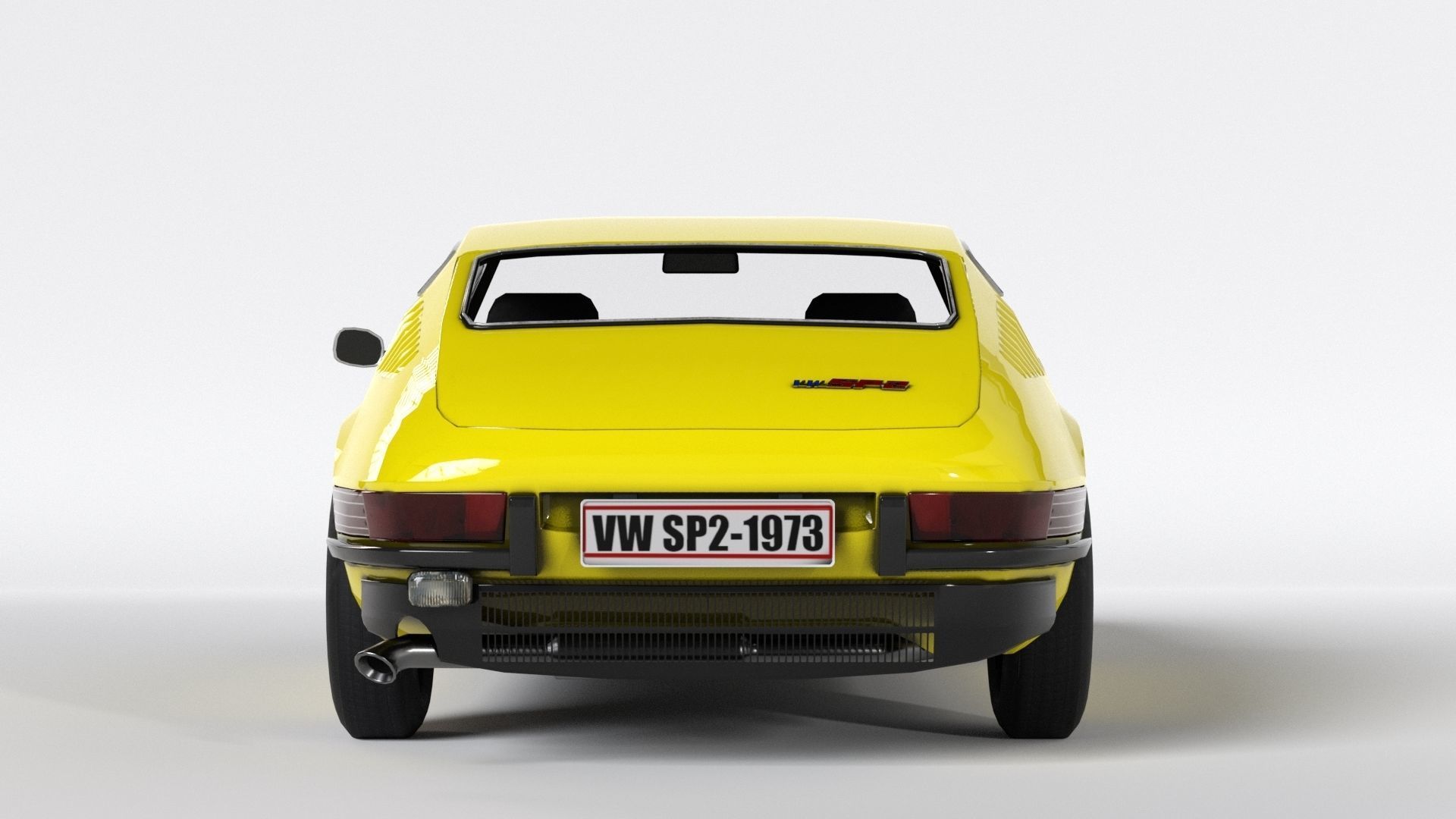 Volkswagen SP2 1973 Low-poly 3D model_4
