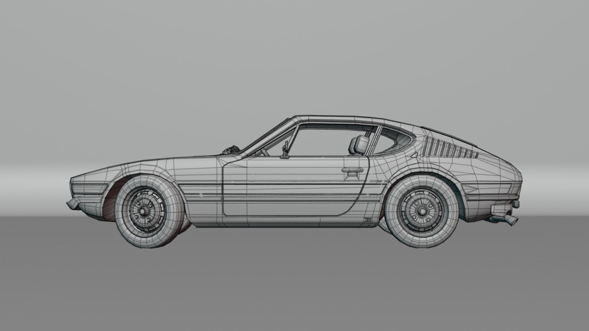 Volkswagen SP2 1973 Low-poly 3D model_9