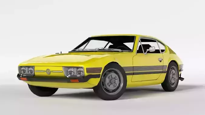 Volkswagen SP2 1973 Low-poly 3D model