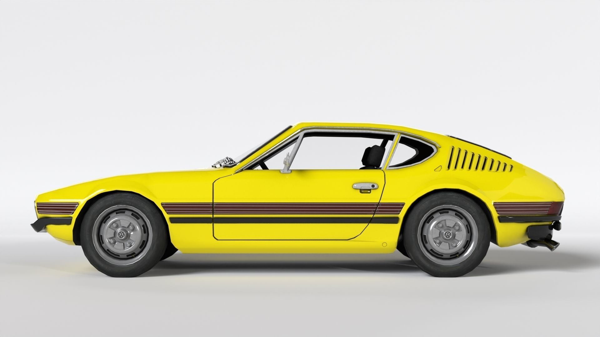 Volkswagen SP2 1973 Low-poly 3D model_2