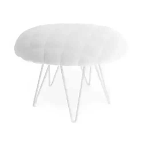 White Soft Stool 3D model