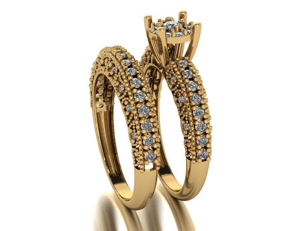 solitaire set ring 3D print model_30