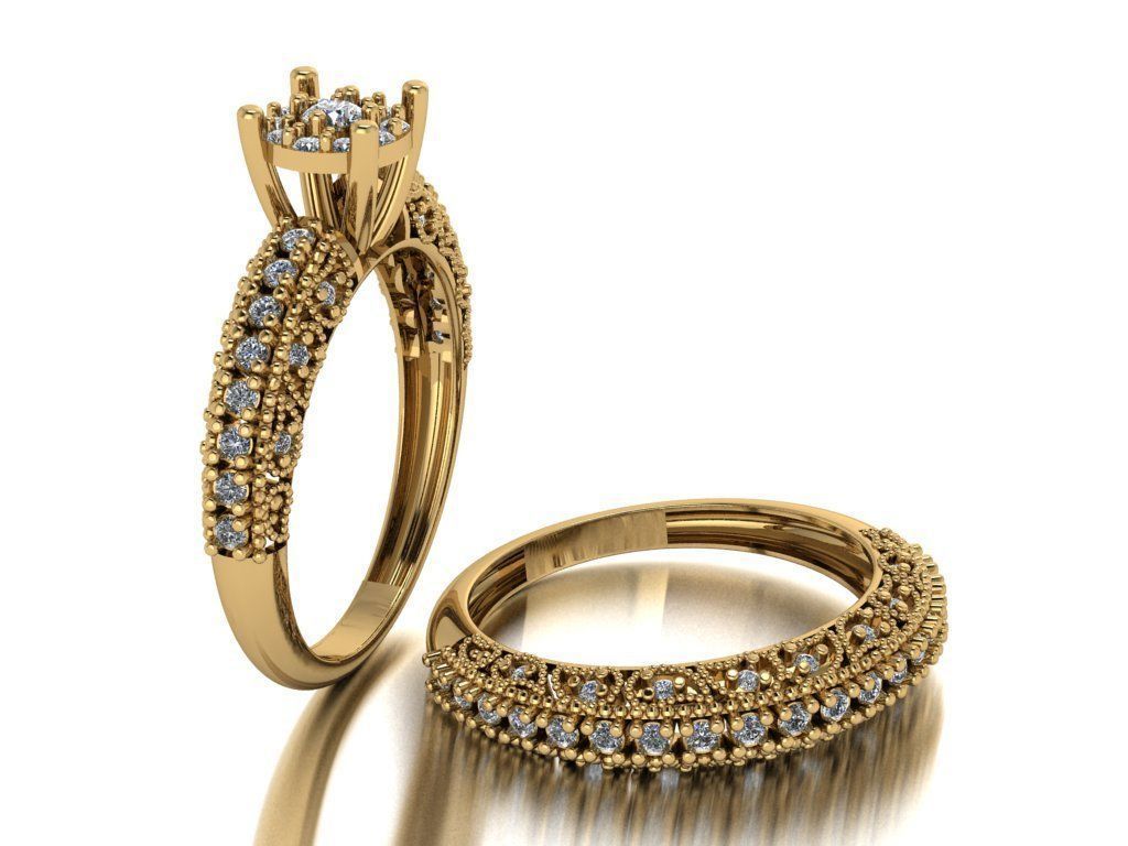 solitaire set ring 3D print model_26