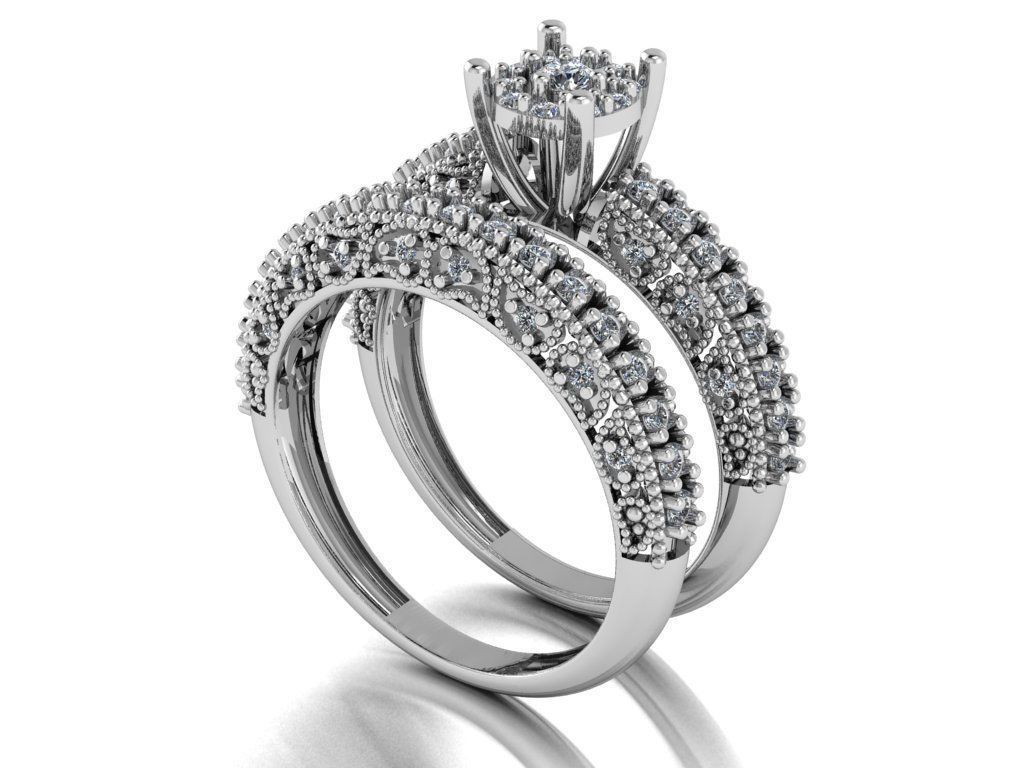 solitaire set ring 3D print model_14
