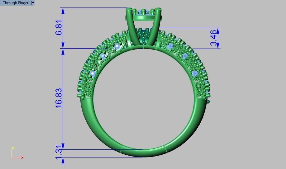 solitaire set ring 3D print model_16