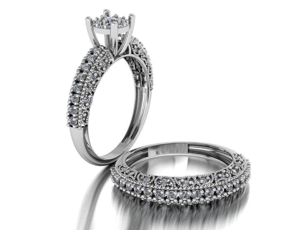 solitaire set ring 3D print model_12