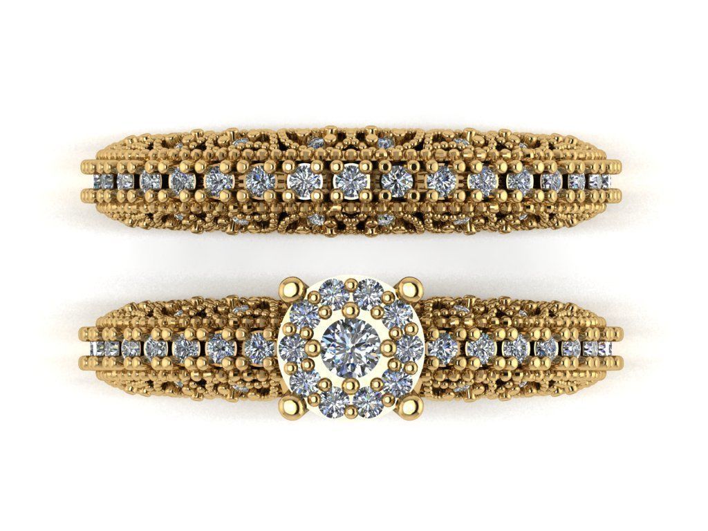 solitaire set ring 3D print model_13