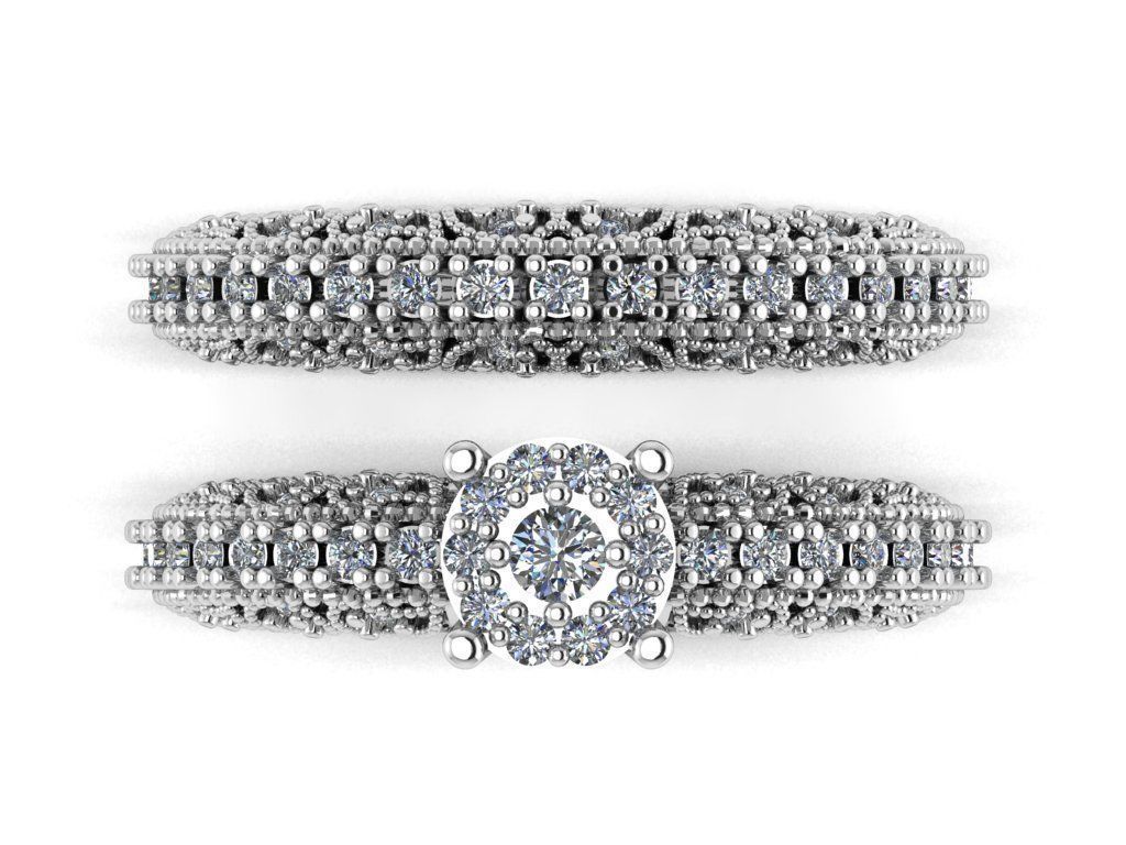 solitaire set ring 3D print model_2