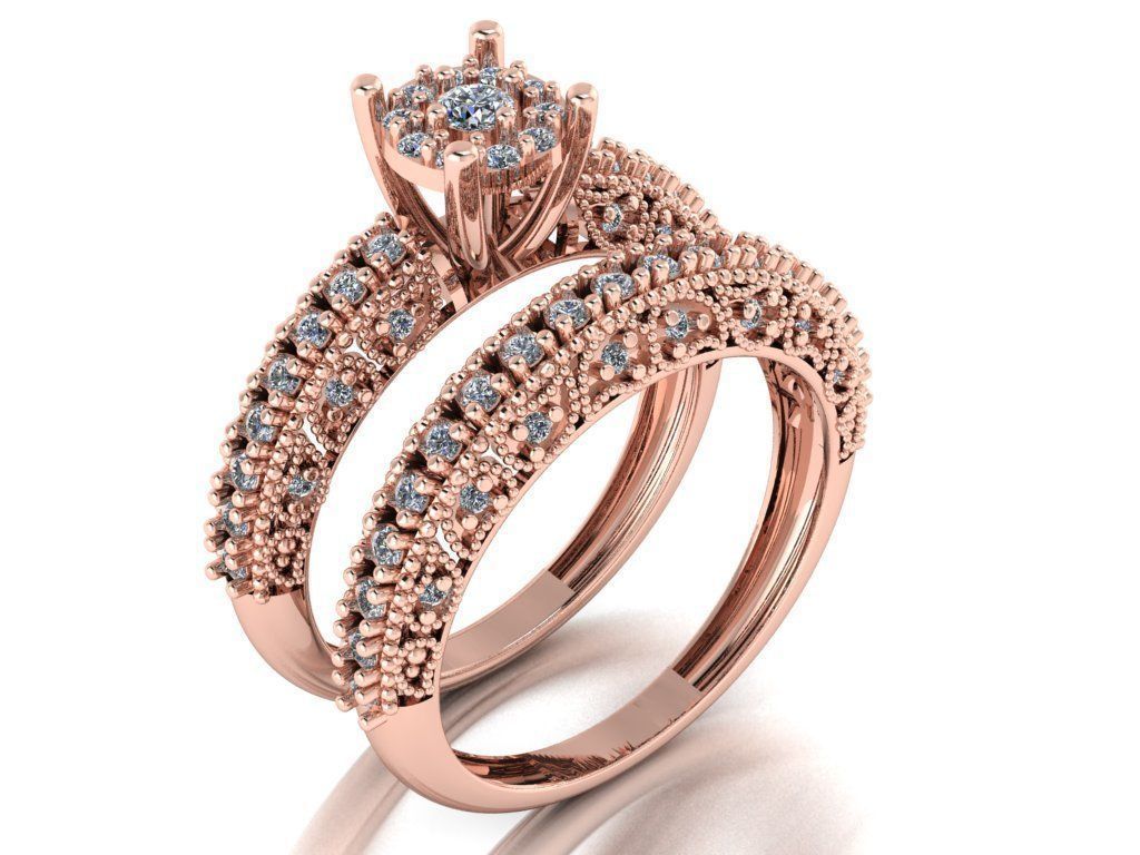 solitaire set ring 3D print model_3