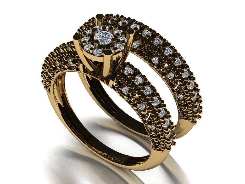 solitaire set ring 3D print model_17