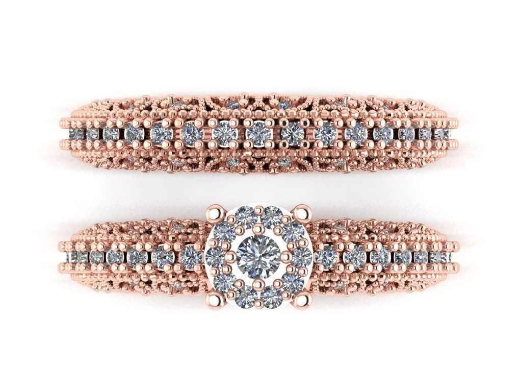 solitaire set ring 3D print model_9