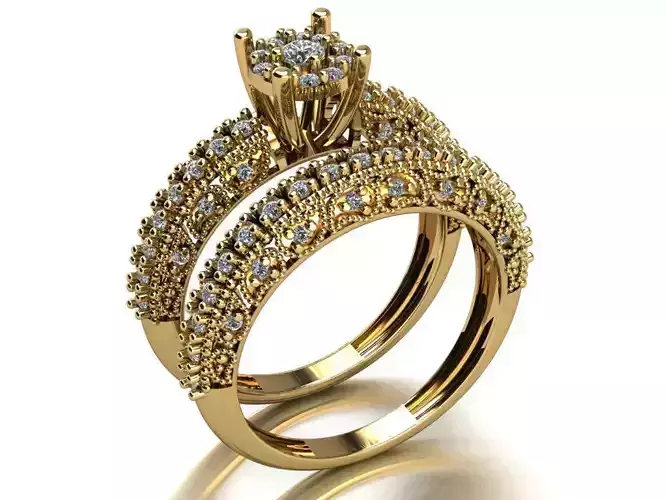 solitaire set ring 3D print model