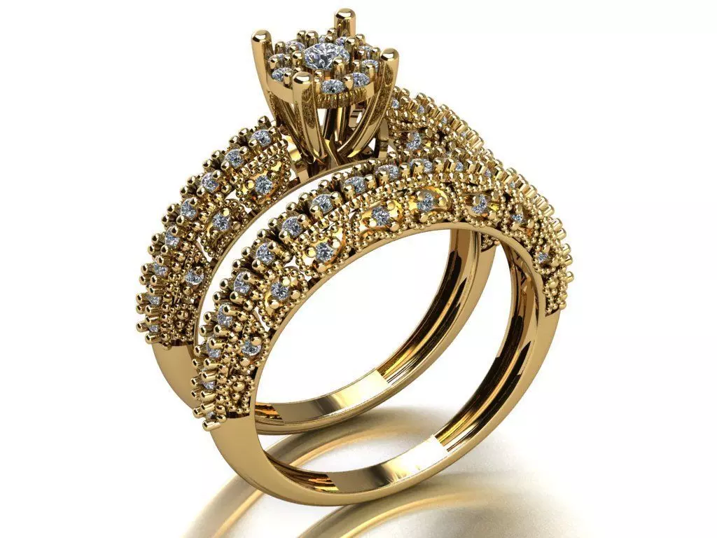 solitaire set ring 3D print model_0