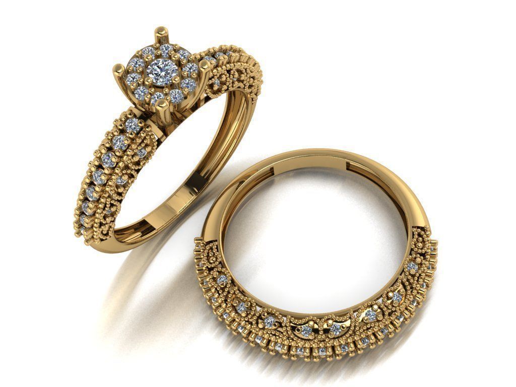 solitaire set ring 3D print model_31