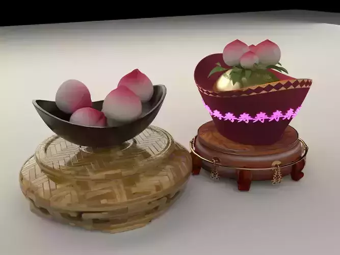 Chinese gold ingot with bun