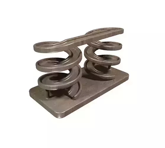 Spectacular Spiral Bridge Low-poly 3D model