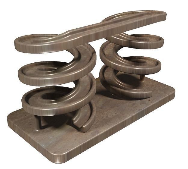 Spectacular Spiral Bridge Low-poly 3D model_2