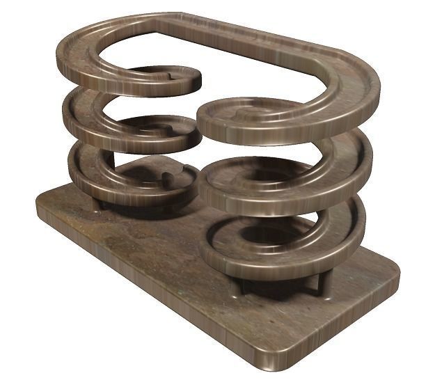 Spectacular Spiral Bridge Low-poly 3D model_1