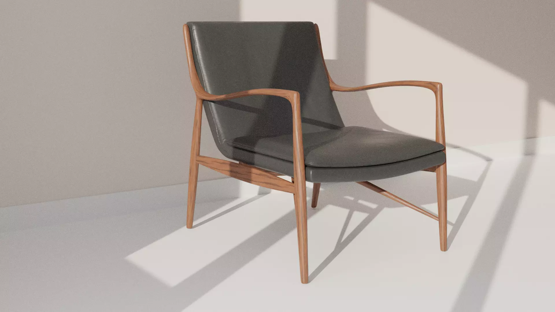 Reading Chair Low-poly 3D model_0