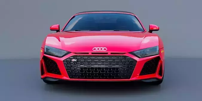 2022 R8 performance Spyder Low-poly 3D model