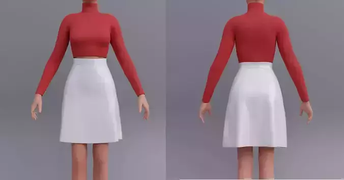 Christmas outfit - Turtleneck sweater and Skirt