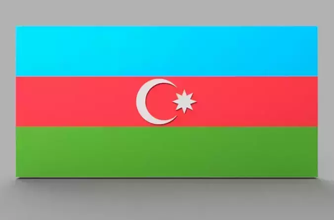 Azerbaijan 3d flag
