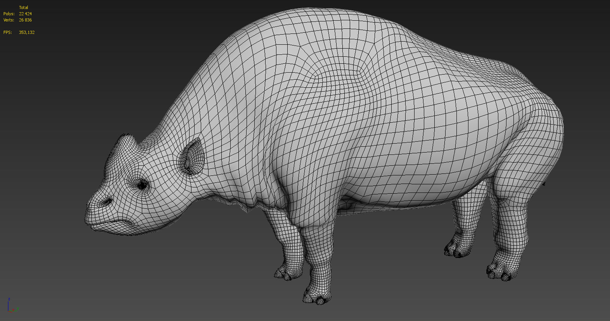 Elasmotherium rhinoceros 3D model_6