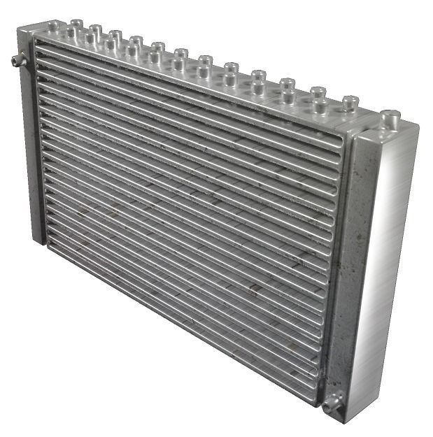 Aluminium Radiator Low-poly 3D model_2