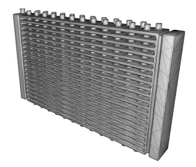 Aluminium Radiator Low-poly 3D model_3