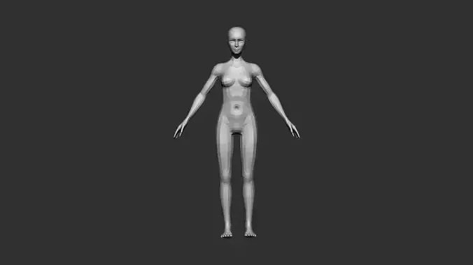 female lowpoly model mannequin Low-poly 3D model female lowpoly model mannequin Low-poly 3D model