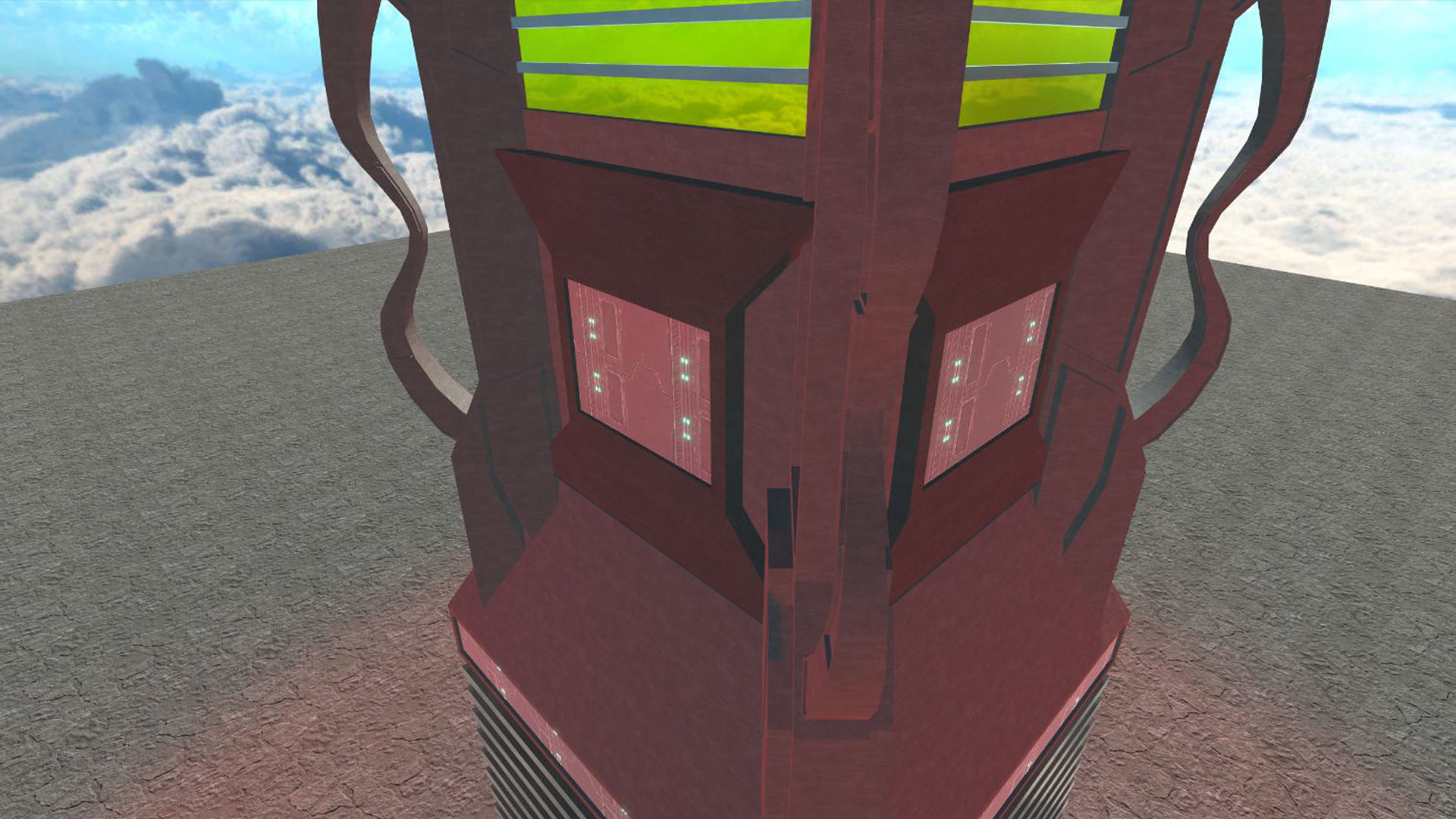 Sci-Fi Building 7 Low-poly 3D model_3