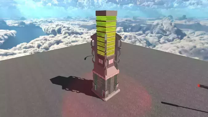 Sci-Fi Building 7 Low-poly 3D model