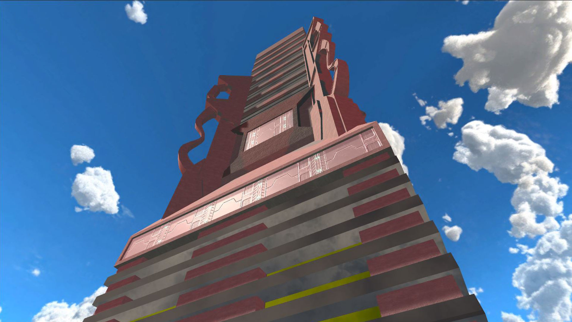 Sci-Fi Building 7 Low-poly 3D model_4