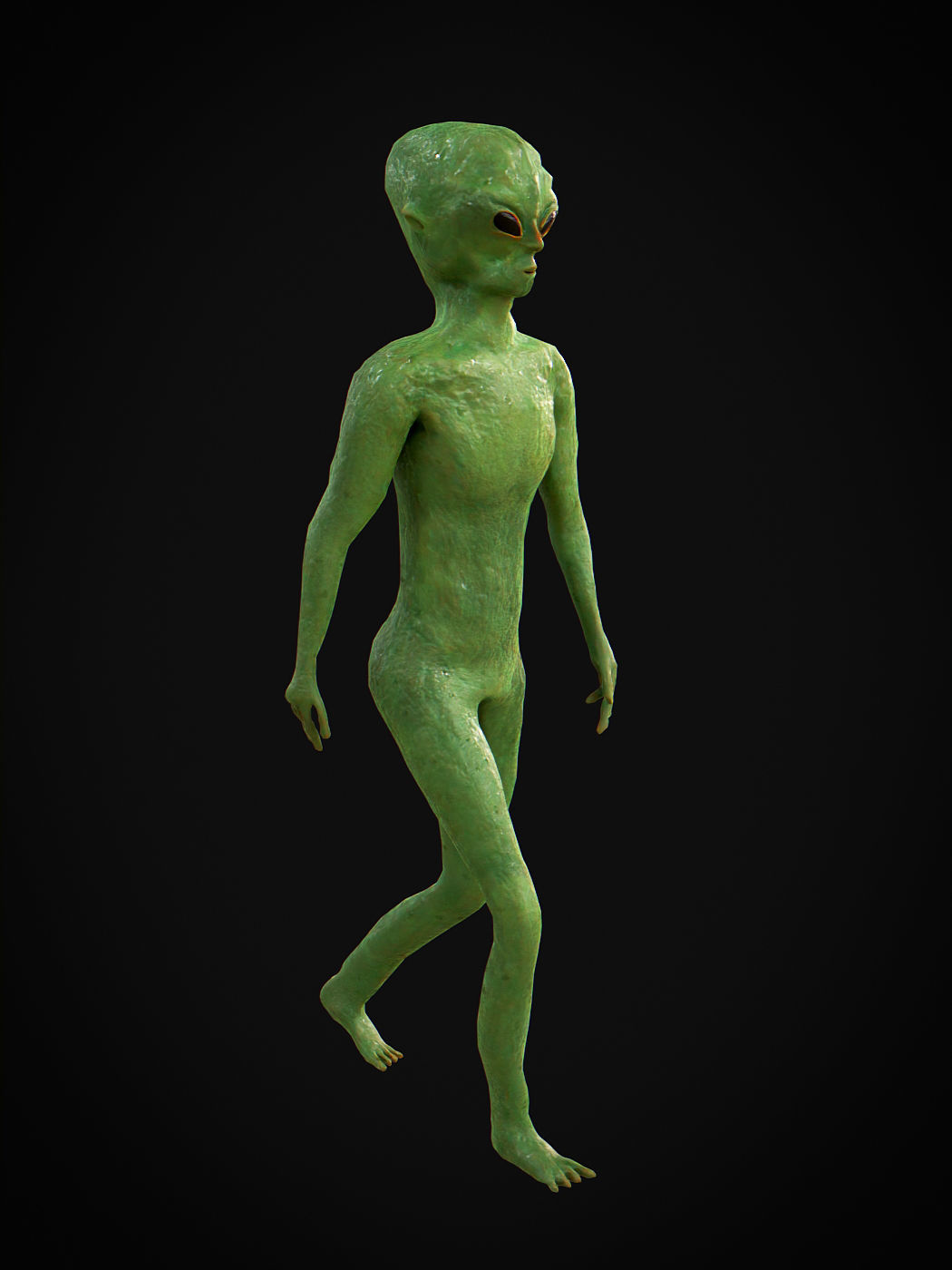 Alien Rigged and Animated Low-poly 3D model_1