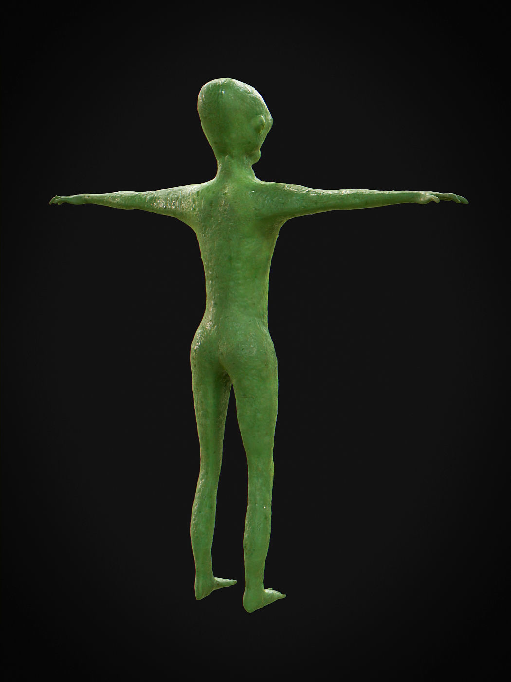 Alien Rigged and Animated Low-poly 3D model_9