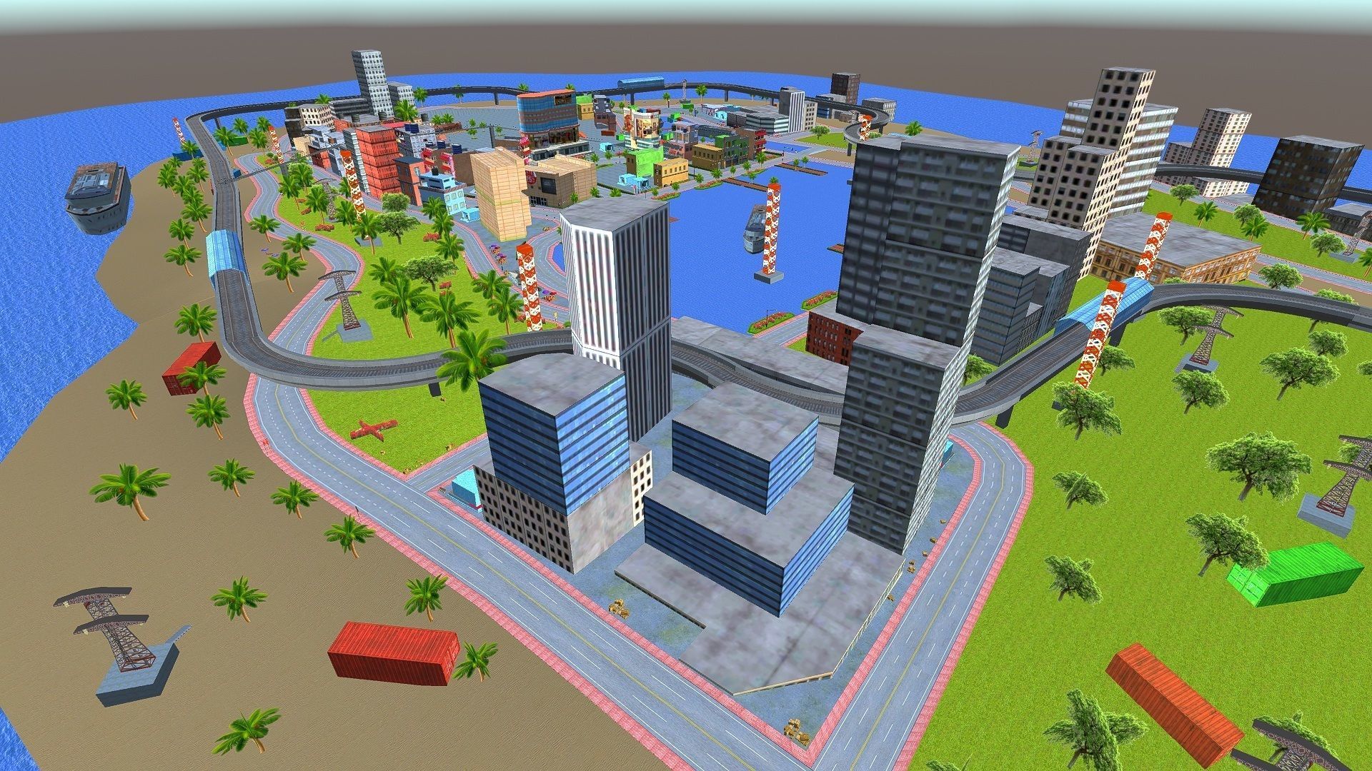 Mobile Game city 2025 Low-poly 3D model_28