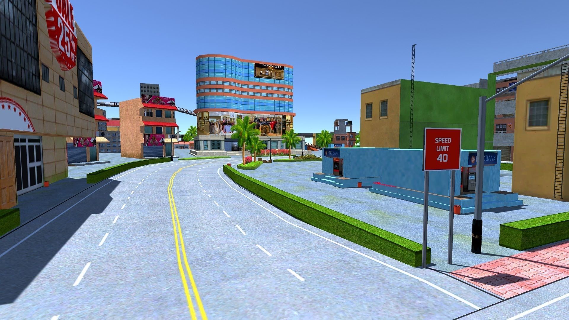 Mobile Game city 2025 Low-poly 3D model_3