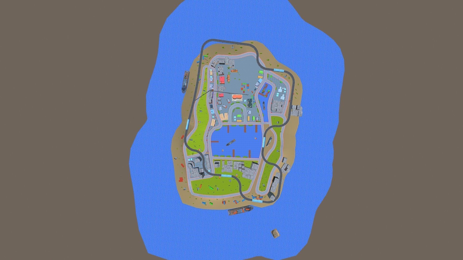 Mobile Game city 2025 Low-poly 3D model_27