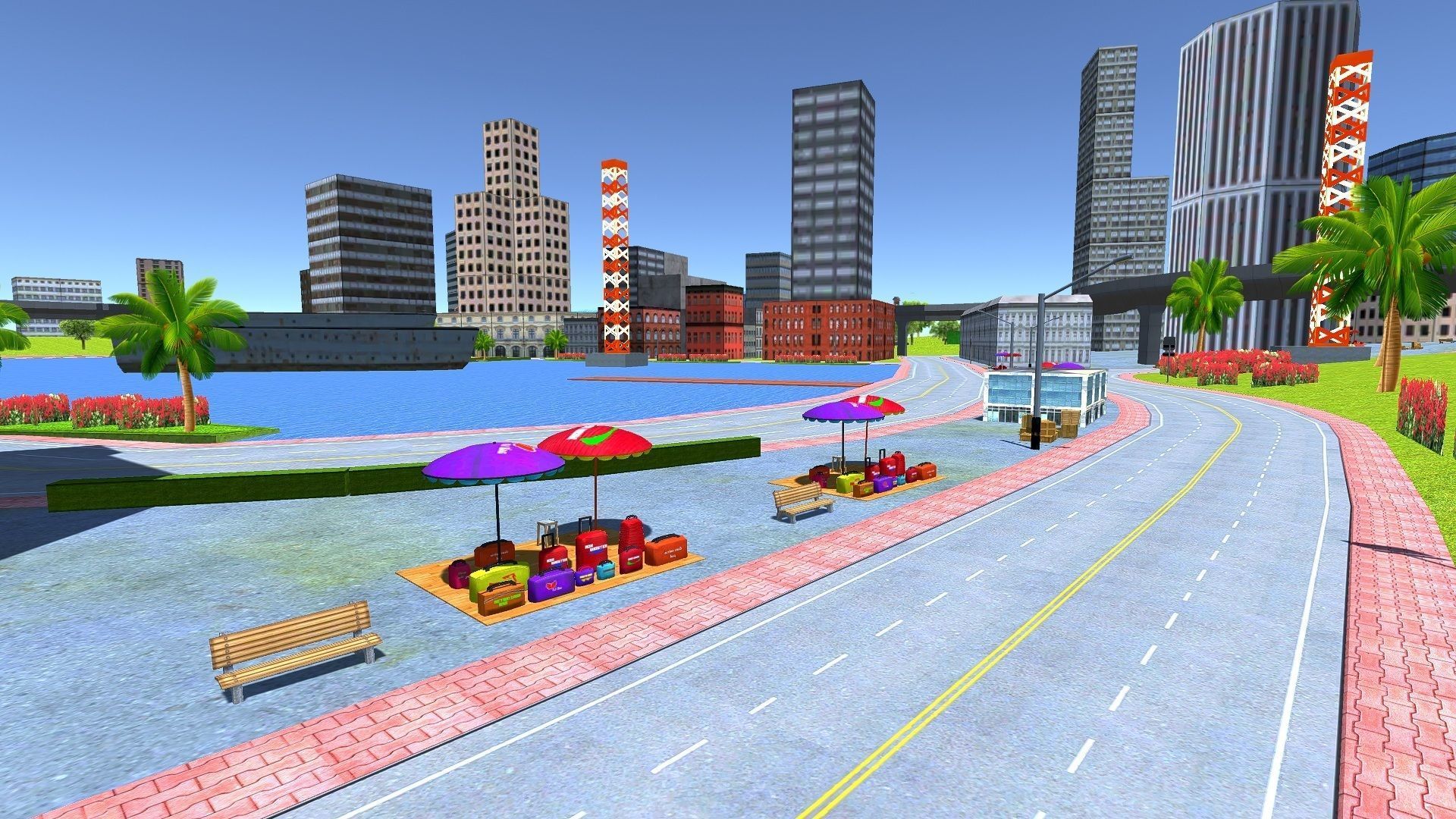 Mobile Game city 2025 Low-poly 3D model_9