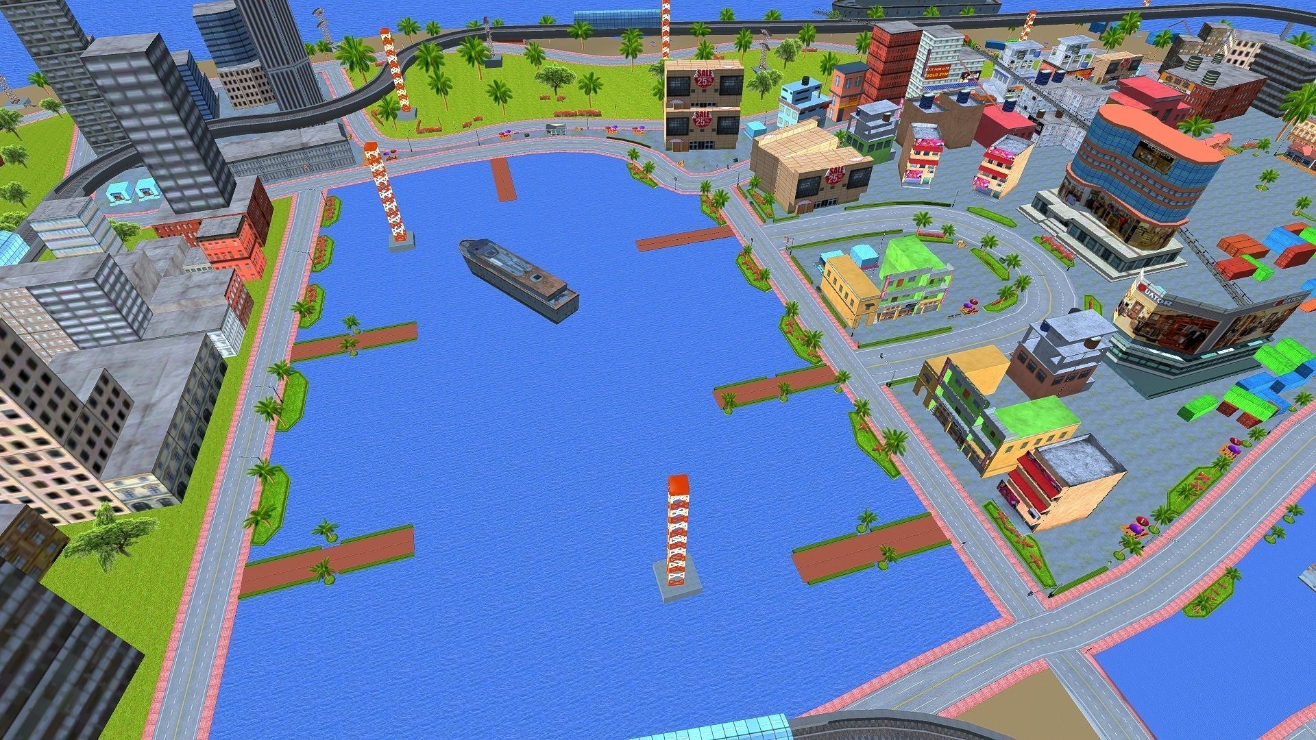 Mobile Game city 2025 Low-poly 3D model_33