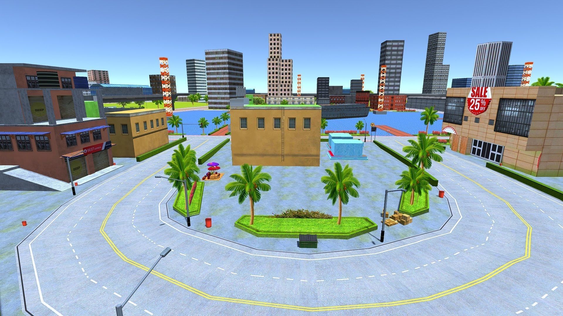 Mobile Game city 2025 Low-poly 3D model_17