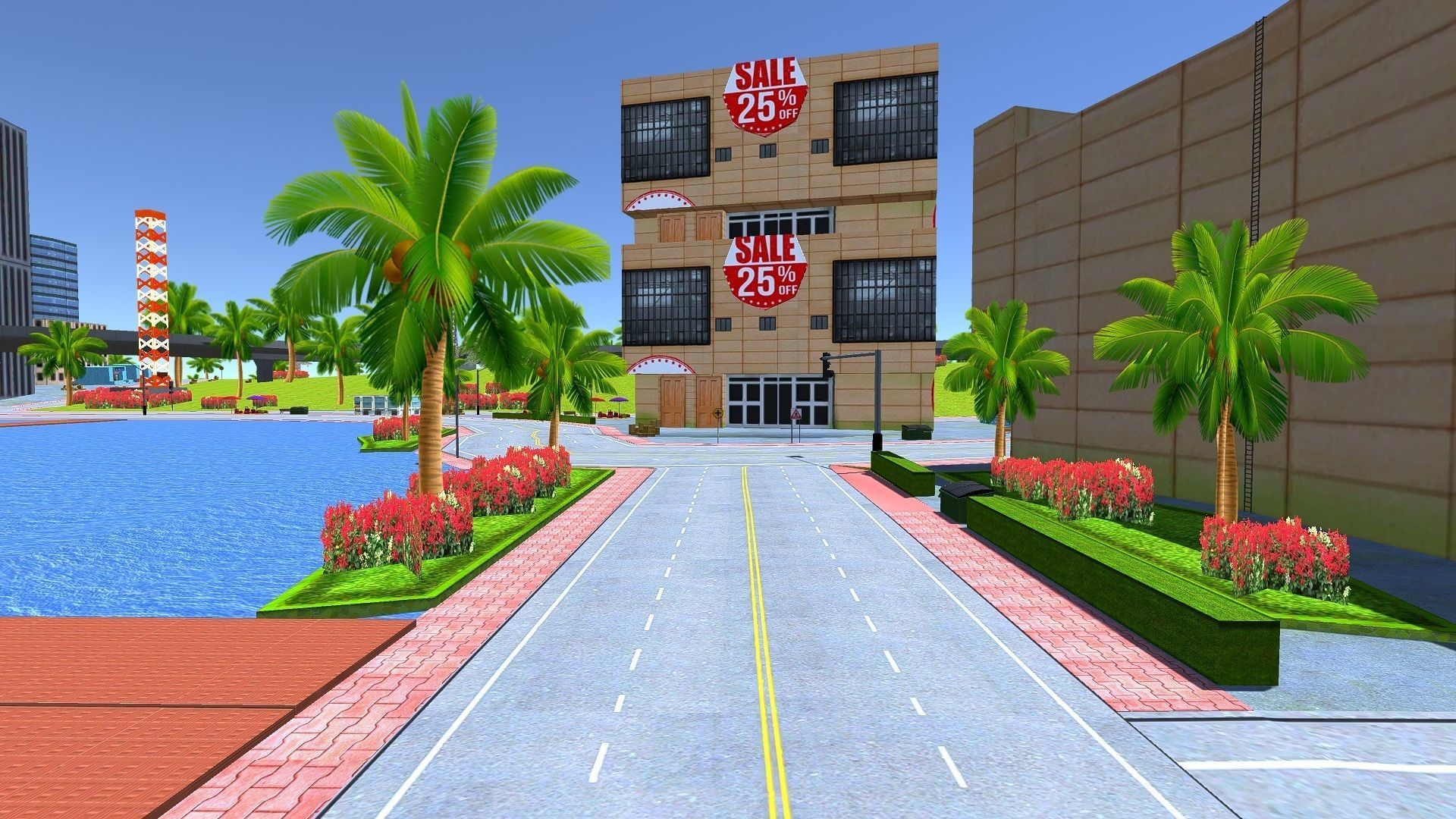 Mobile Game city 2025 Low-poly 3D model_1