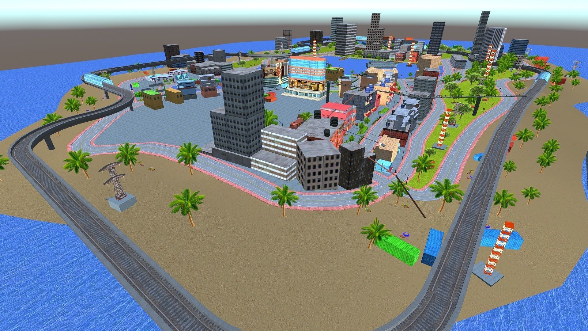 Mobile Game city 2025 Low-poly 3D model_31