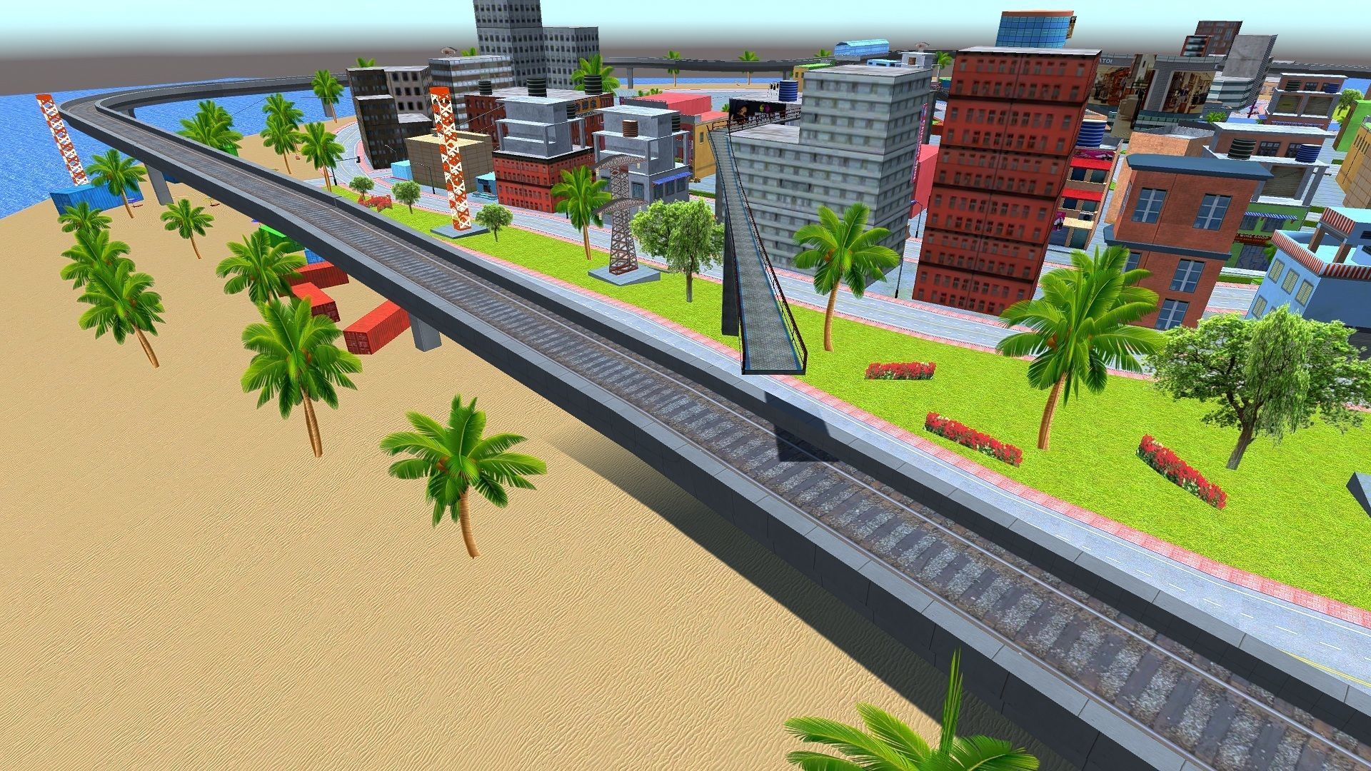 Mobile Game city 2025 Low-poly 3D model_10