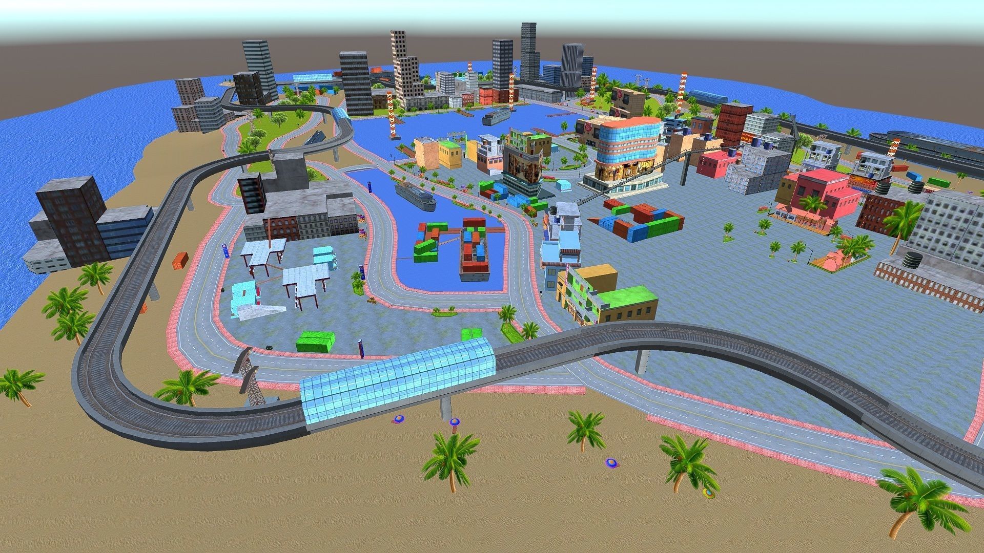 Mobile Game city 2025 Low-poly 3D model_32