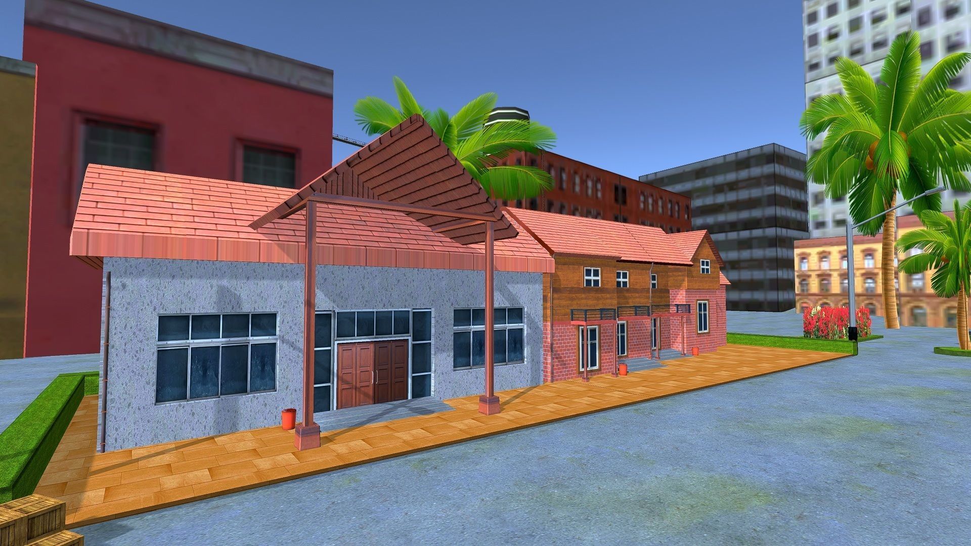 Mobile Game city 2025 Low-poly 3D model_24