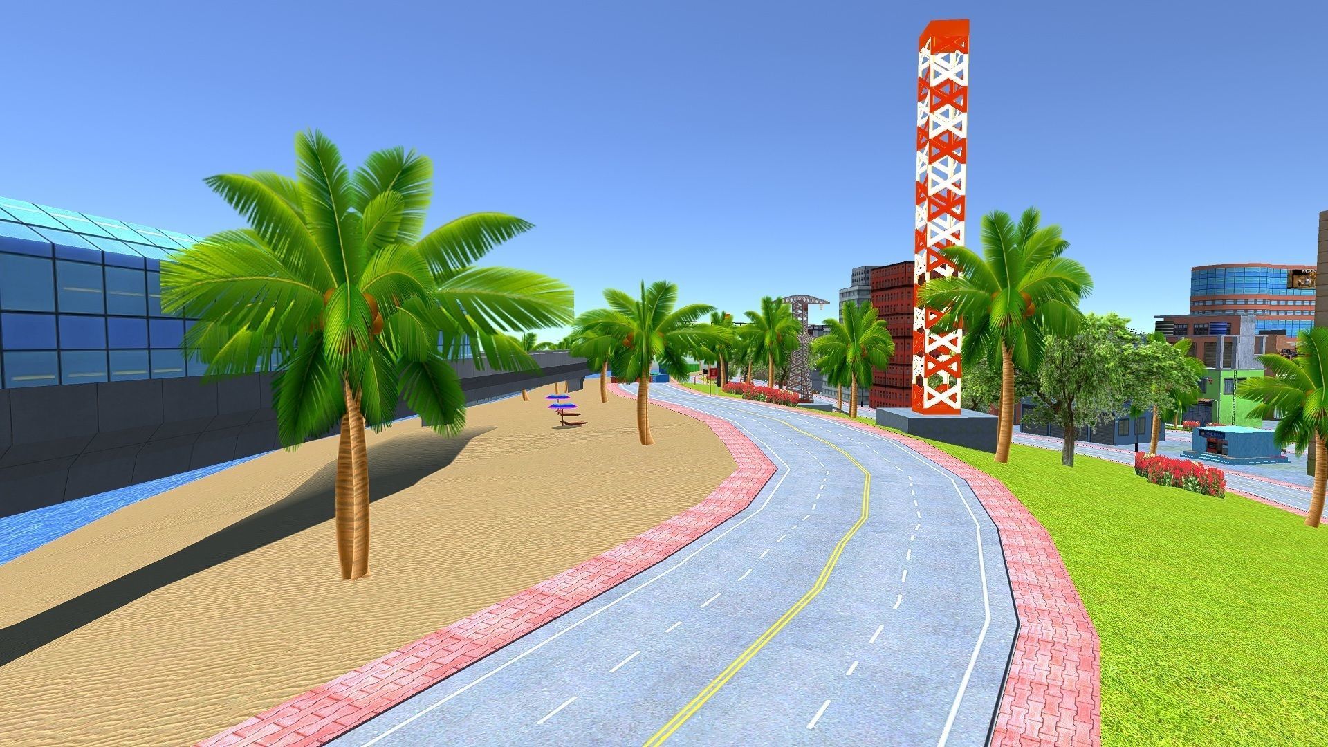 Mobile Game city 2025 Low-poly 3D model_7