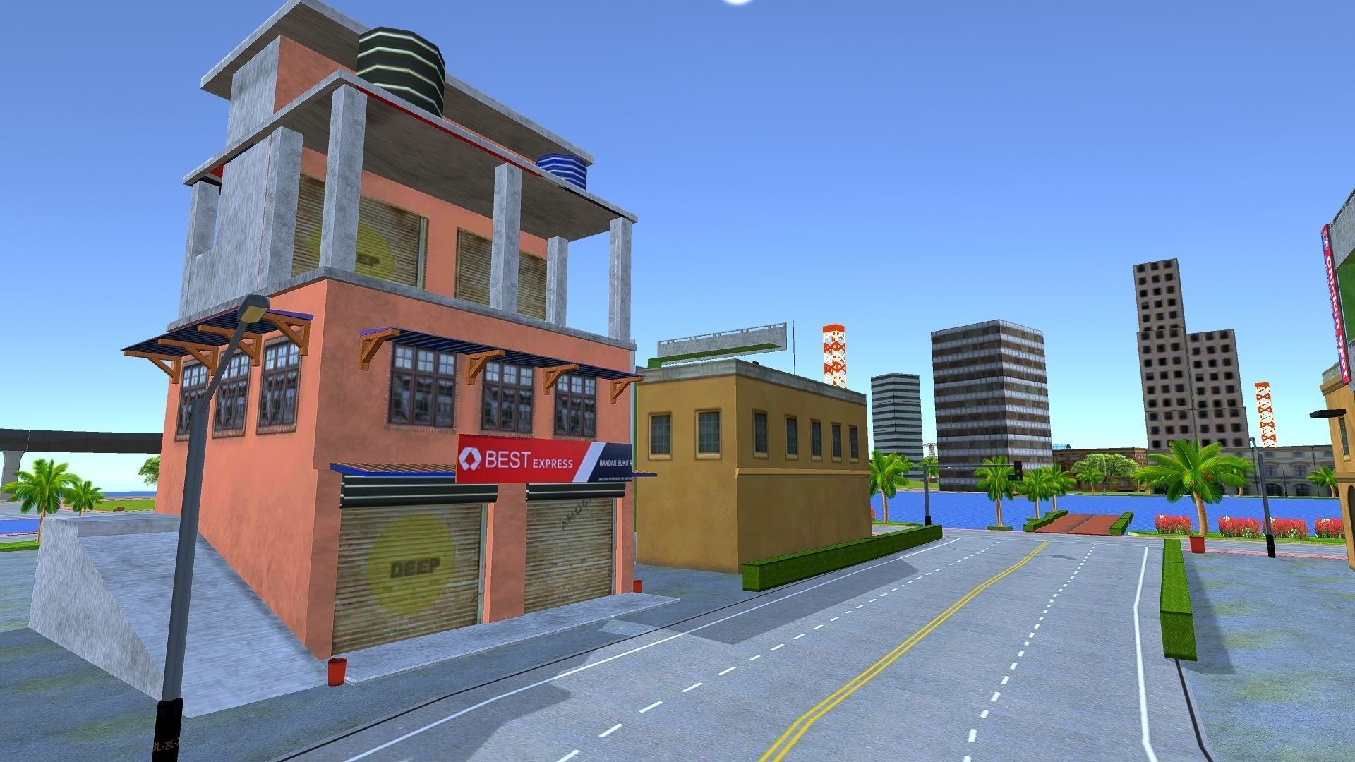 Mobile Game city 2025 Low-poly 3D model_26