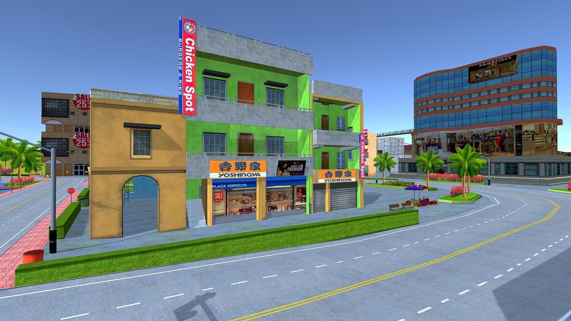 Mobile Game city 2025 Low-poly 3D model_20